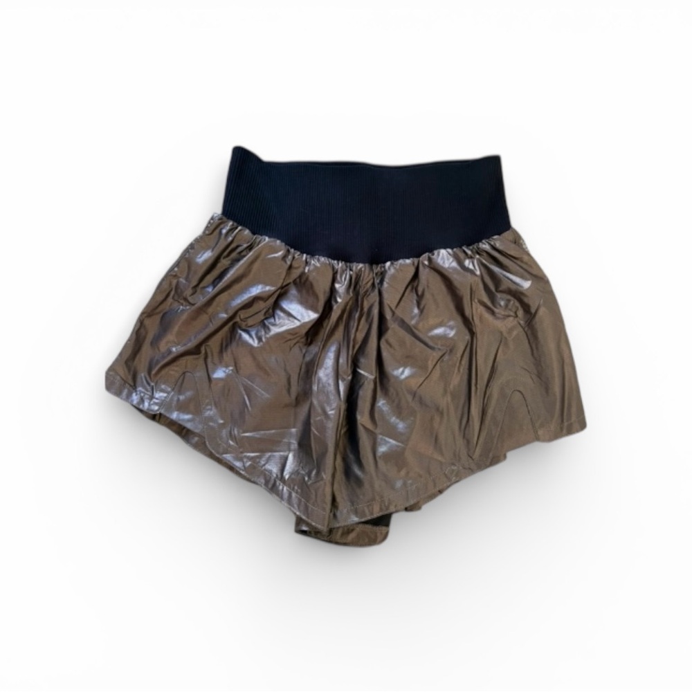 FP Movement by Free People "Carpe Diem" Metallic Bronze Shorts, Large, NWT - Picture 7 of 7